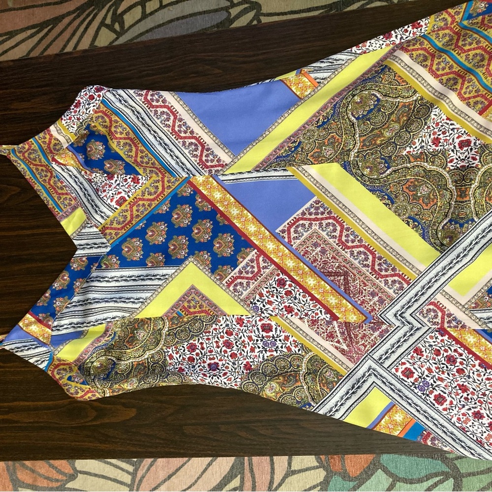 L'agence Patchwork Style Patterned Side Slit Dres… - image 6